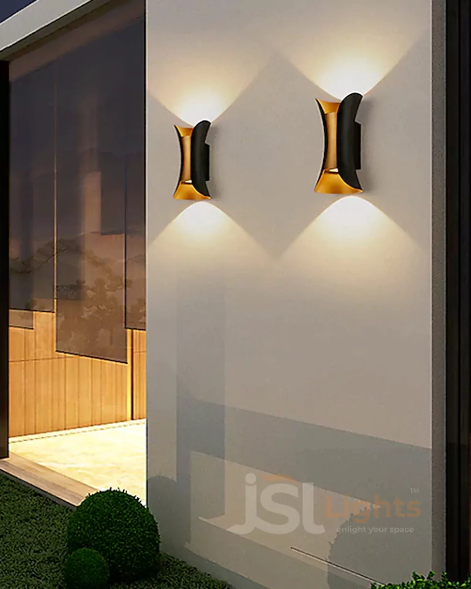 10W LX Black Golden UP Down Outdoor Wall Decorative Lights 099 Weather Proof Wall Lamp Lights