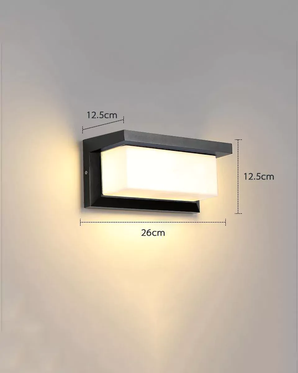 12W LX Black Outdoor Bulkhead Wall Decorative Light 609 Weather Proof Wall Lamp Lights
