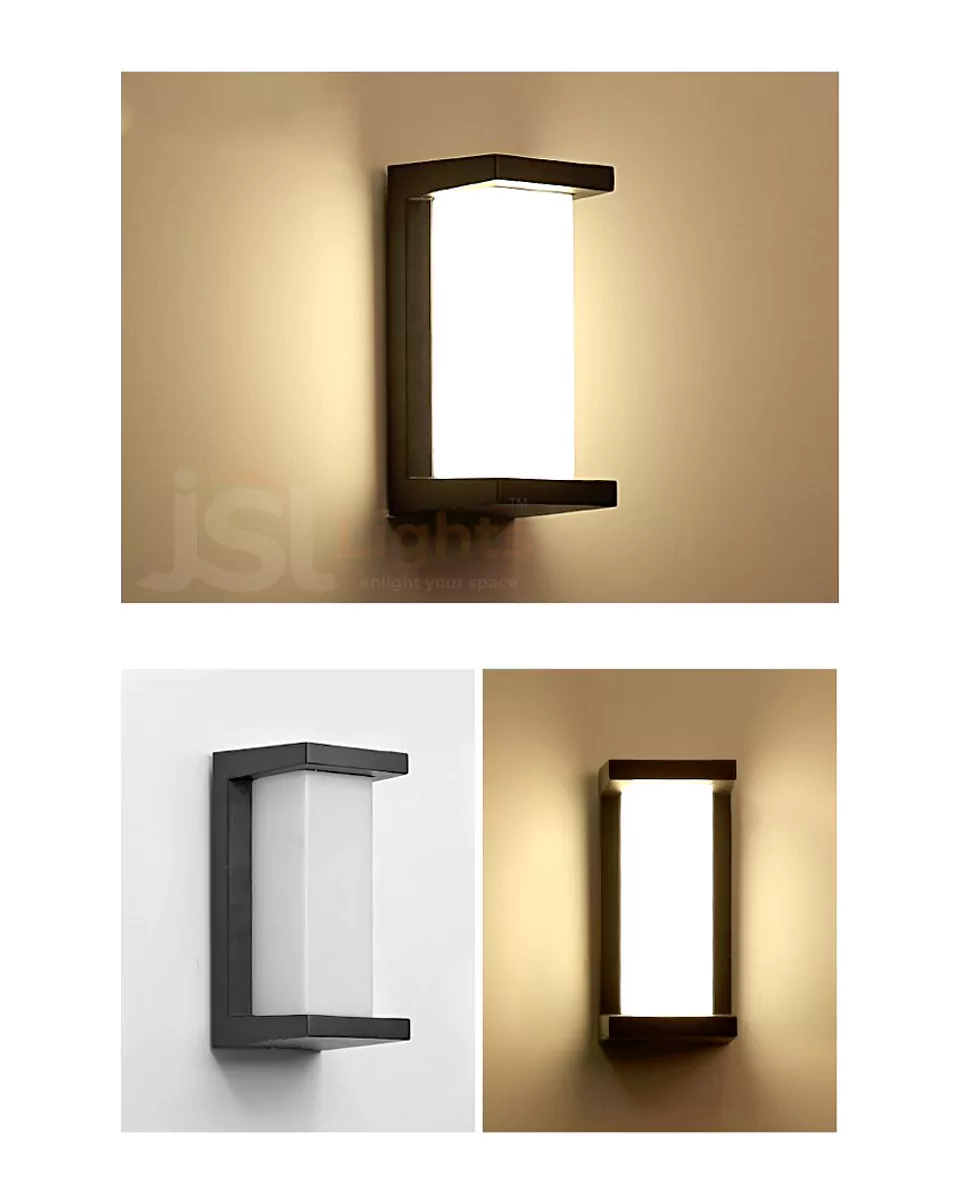 12W LX Black Outdoor Bulkhead Wall Decorative Light 409 Weather Proof Wall Lamp Lights