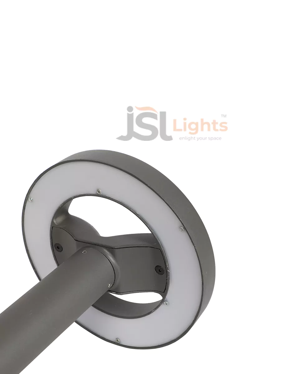 15" Grey LED Gate Light 1051 Outdoor Pillar Post Light 12W Aluminium Body IP65 Gate Lamp with inbuild 12W LED OFF