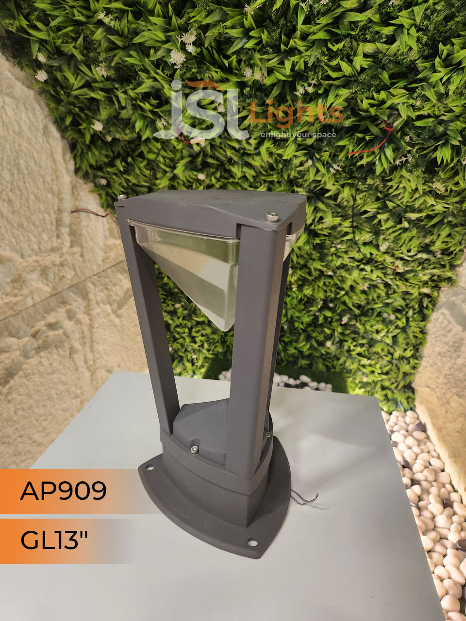 Apra 909 Gate Light 13 Inches Pillar Post Light with Inbuild LED