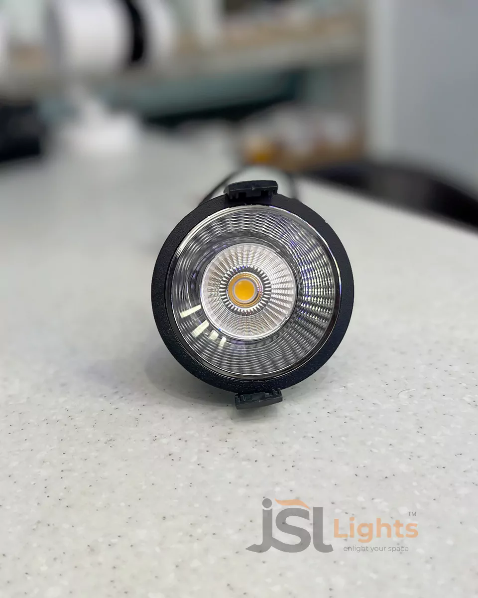 12W Black Body Deep Recessed Tunable COB Downlight 20626 Ceiling Spotlight with Perl Black Reflector