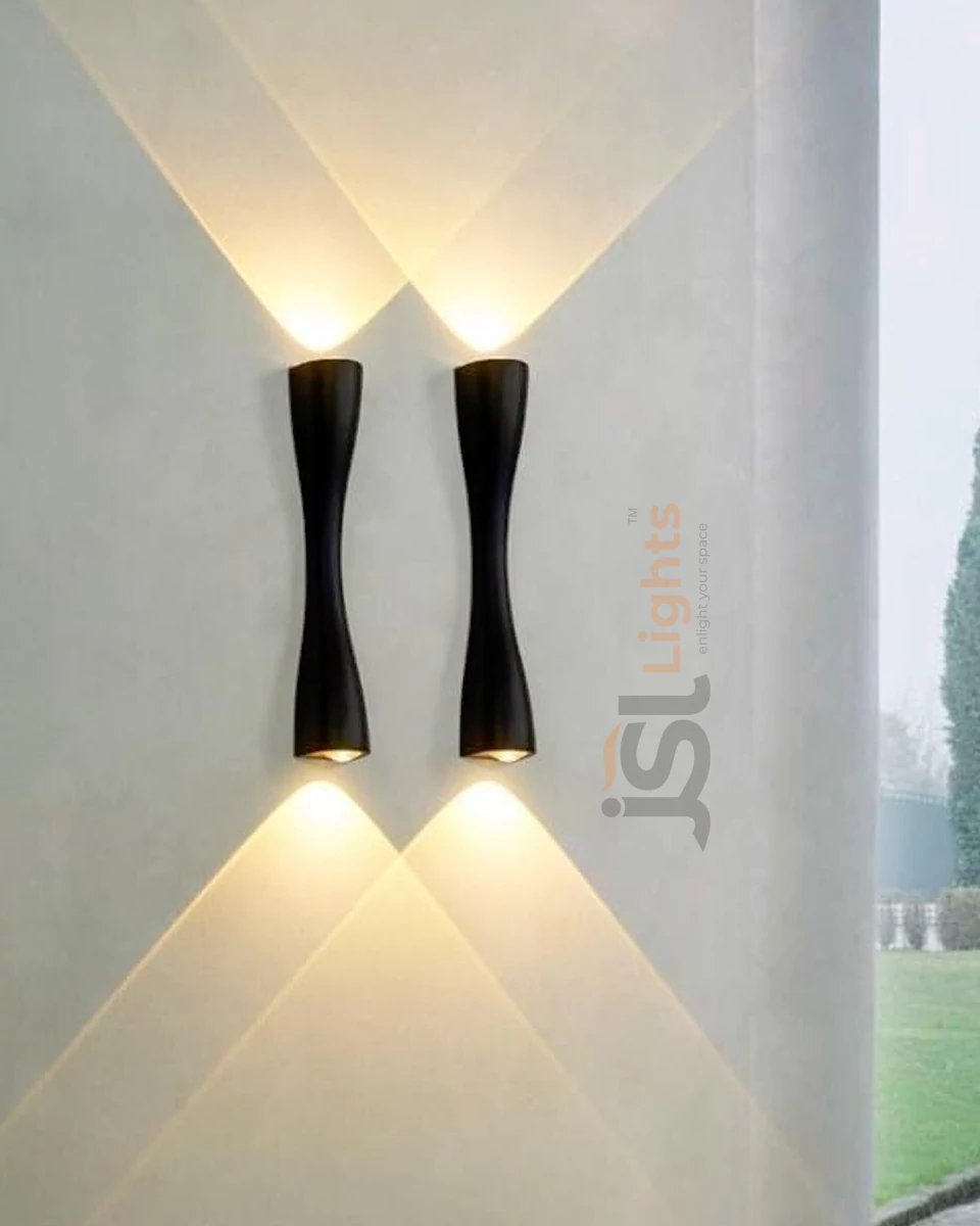 6W LX 419 Black UP Down Outdoor Wall Decorative Lights Weather Proof Wall Washer IP54