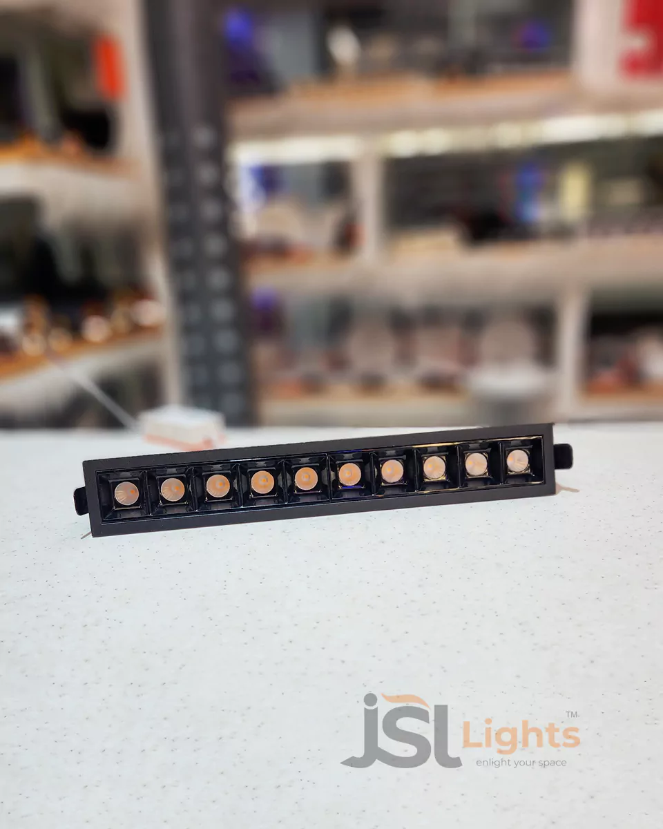 20W Black LX Linear LED Spotlight Recessed 935 Laser Blade JSL