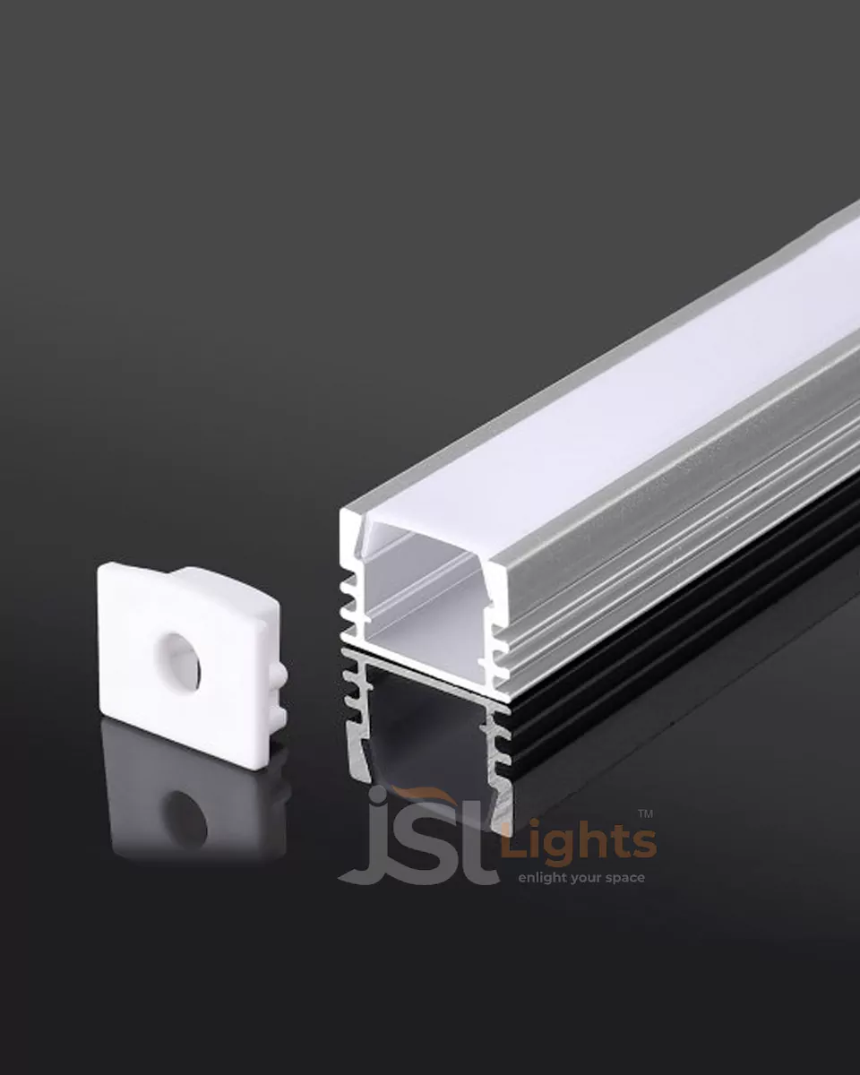 16x12mm Recessed Aluminium Profile Light Channel 1612 with White Diffuser for LED Strip Lighting
