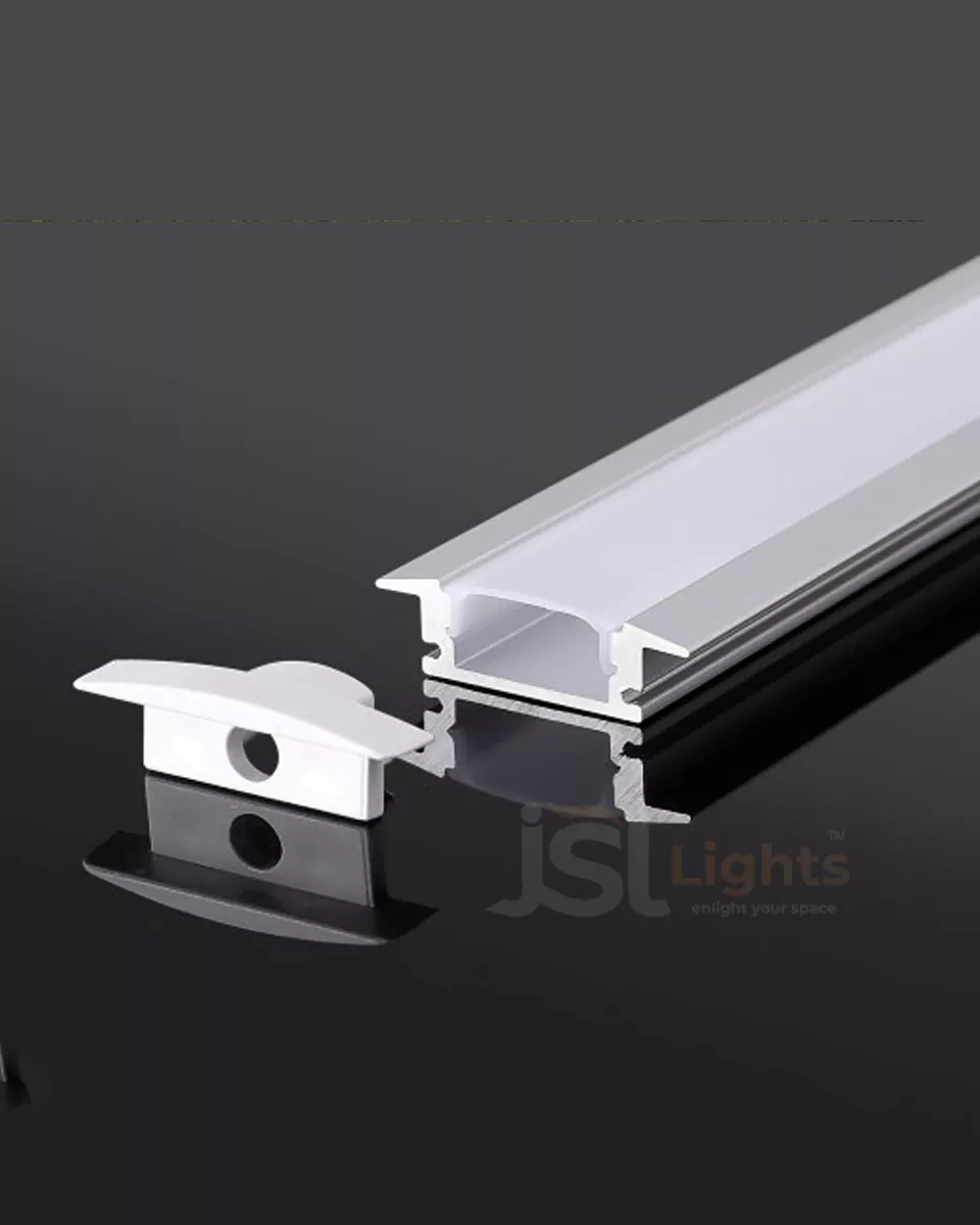 17mm Recessed Aluminium Profile Channel 1706 for LED Strip Lighting 3 Meter Length