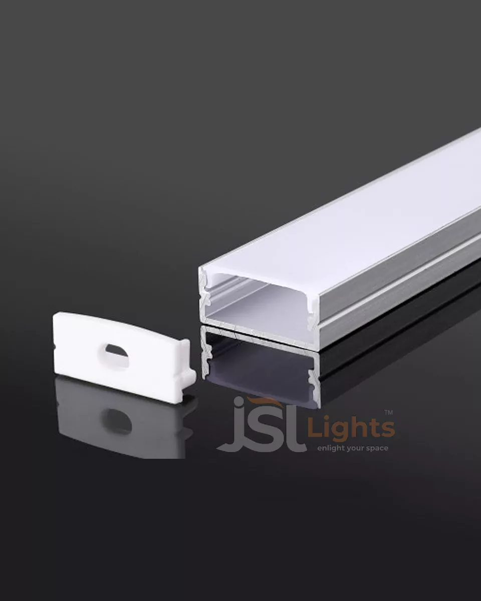 25x9mm Surface Aluminium Profile Light Channel 2509 with White Diffuser for LED Strip Lighting