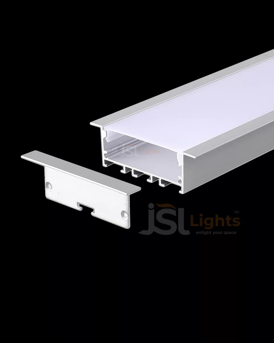 35*20mm Recessed Aluminium Profile Channel 3520 Collar Profile Light Channel with White Diffuser for LED Strip Lighting
