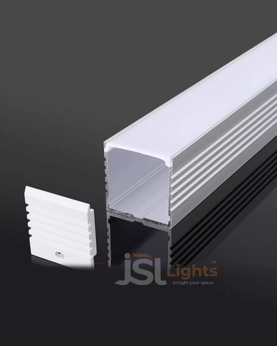 35x35 mm Surface Aluminium Profile Light Channel 3535 with White Diffuser for LED Strip Lighting