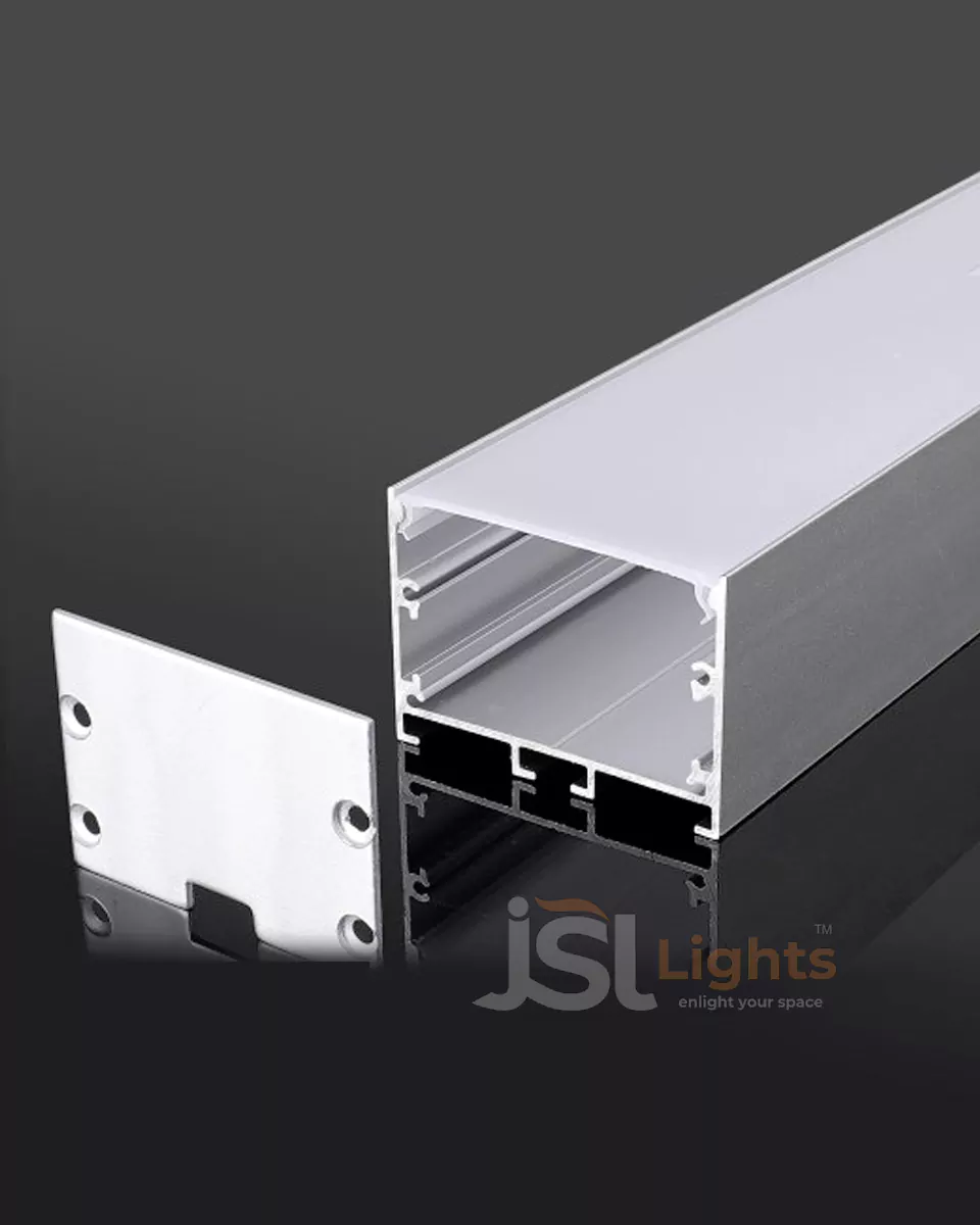 50*35mm Surface Aluminium Profile Light Channel 5035 Surface Profile with White Diffuser for LED Strip Lighting