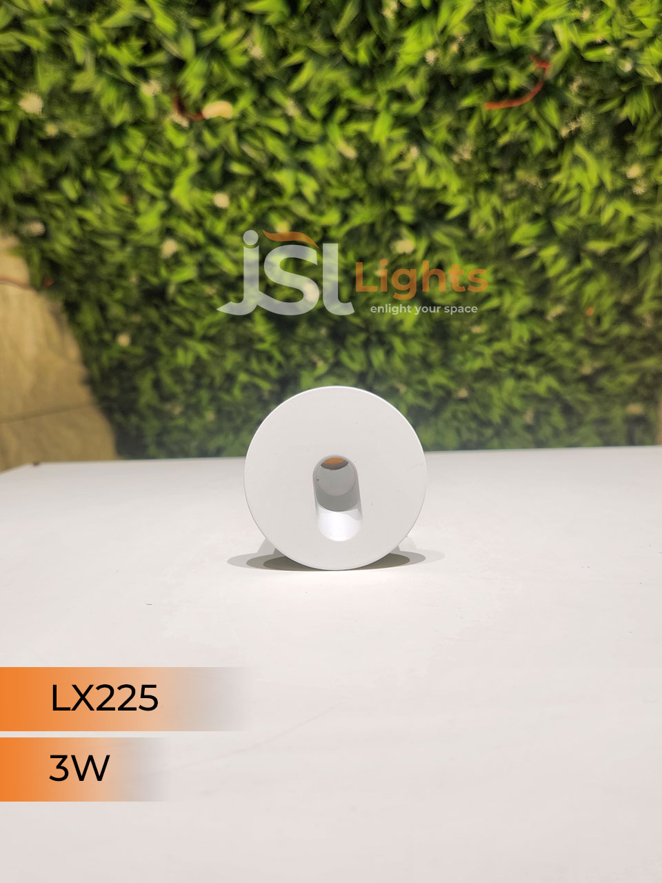 3W LX Round White Foot Light 225 Aluminium Body Stair Light Weather Proof Light IP54