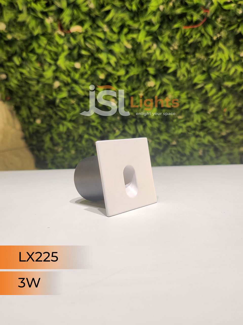 3W LX Square White Foot Light 225 Aluminium Body Stair Light Weather Proof Light IP54