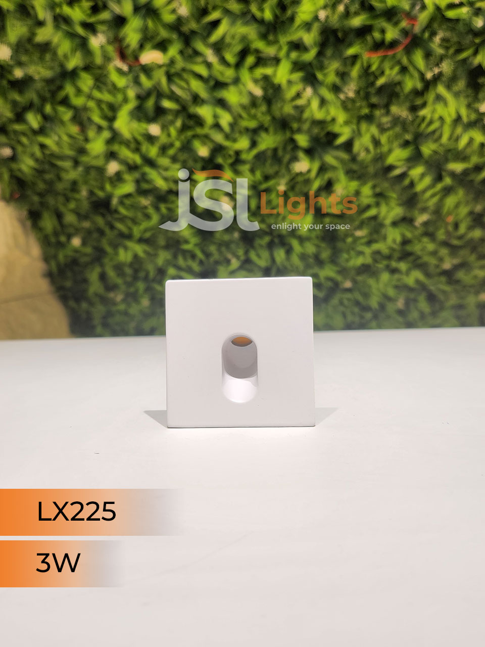 3W LX Square White Foot Light 225 Aluminium Body Stair Light Weather Proof Light IP54