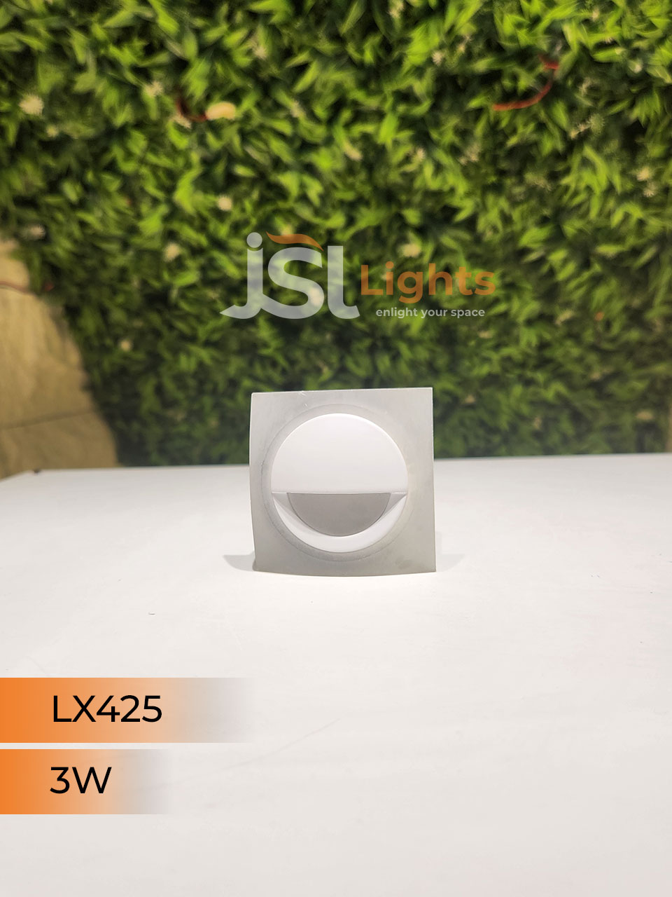 LX 425 3W Round White Foot Light Aluminium Body Stair Light Weather Proof Light IP54