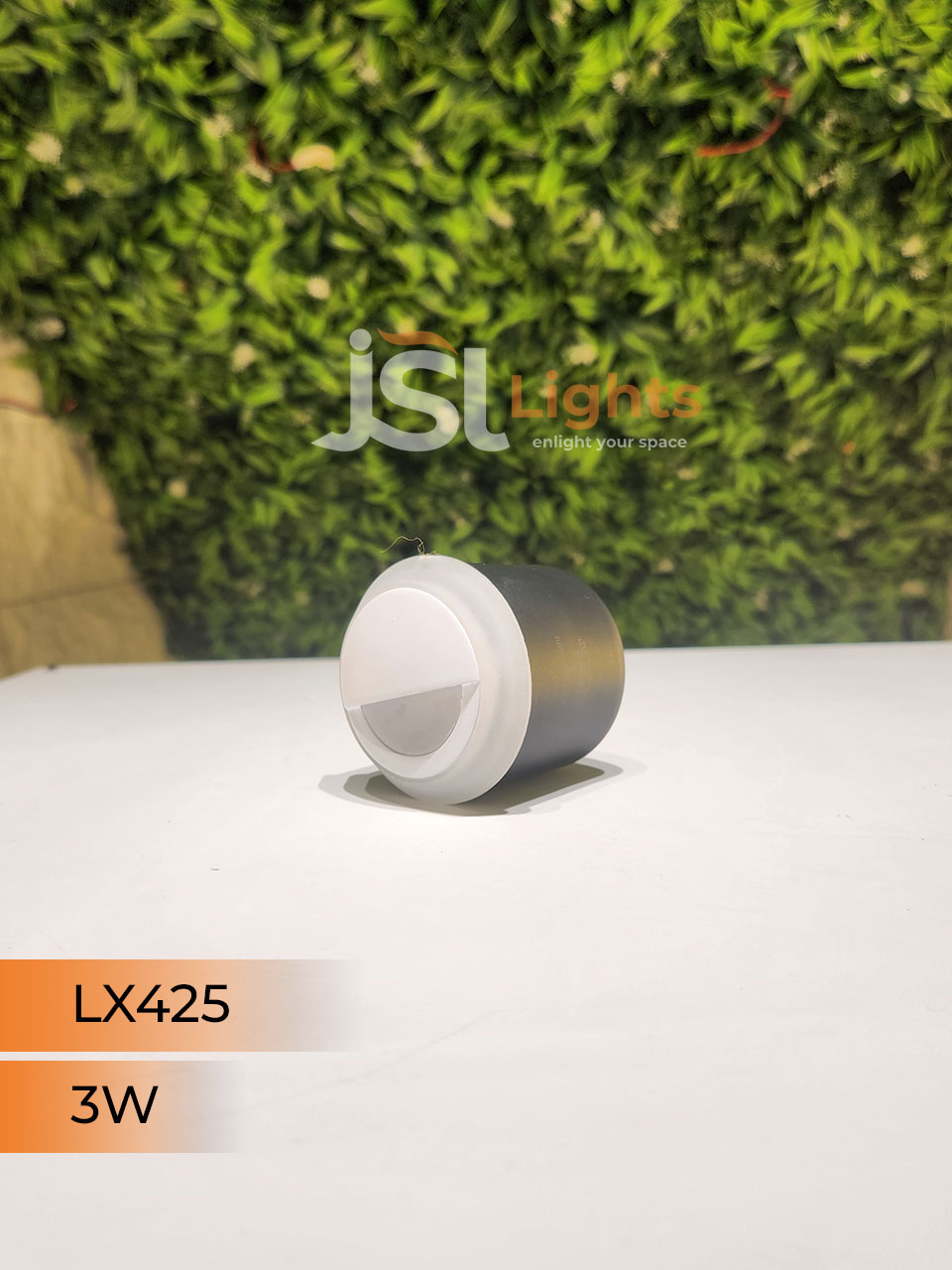 LX 425 3W Round White Foot Light Aluminium Body Stair Light Weather Proof Light IP54