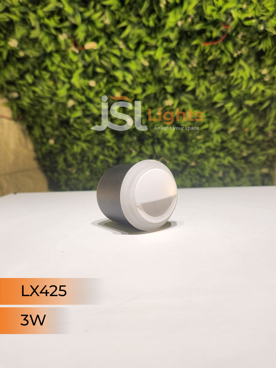LX 425 3W Round White Foot Light Aluminium Body Stair Light Weather Proof Light IP54