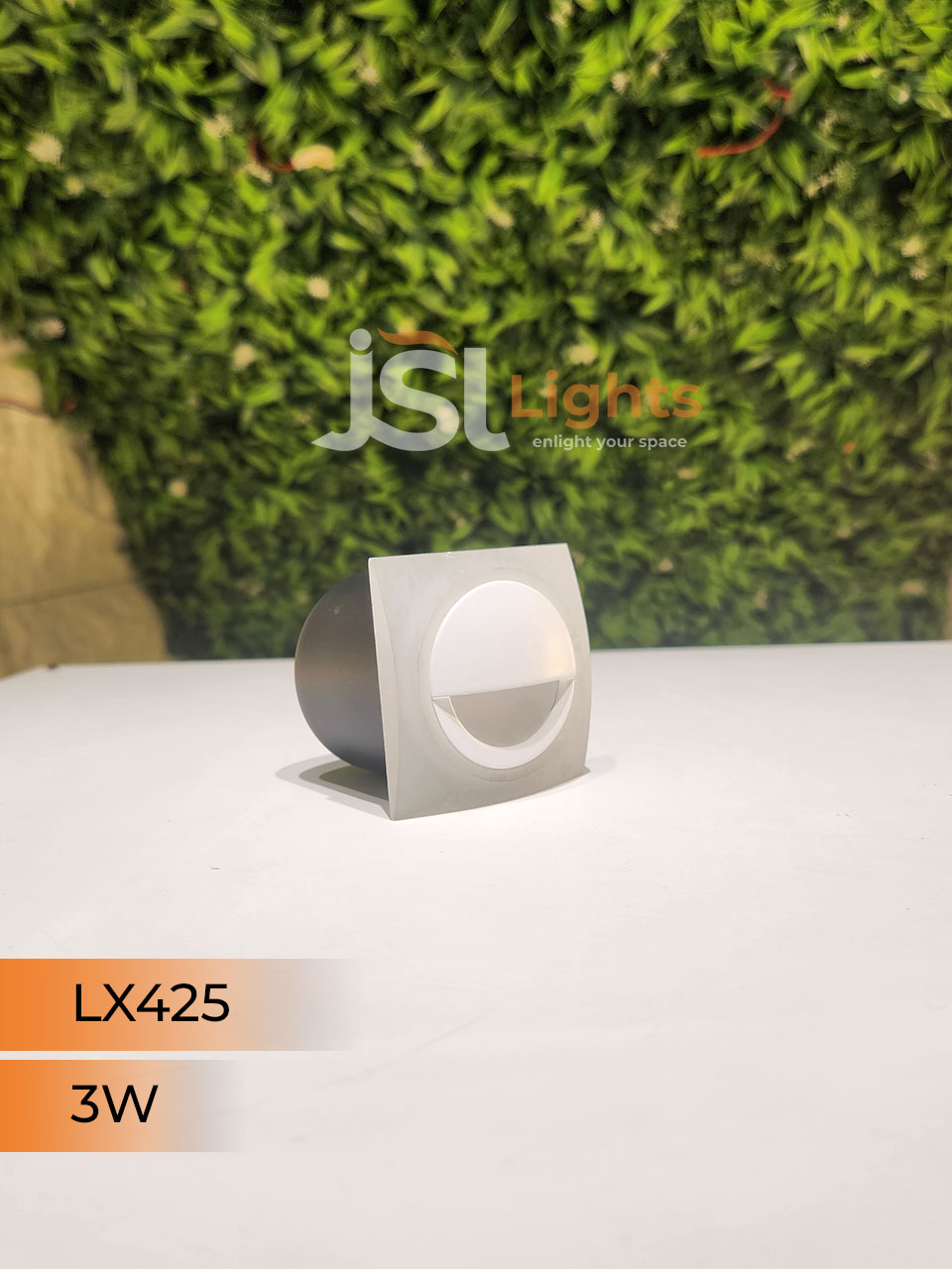 LX 425 3W Round White Foot Light Aluminium Body Stair Light Weather Proof Light IP54