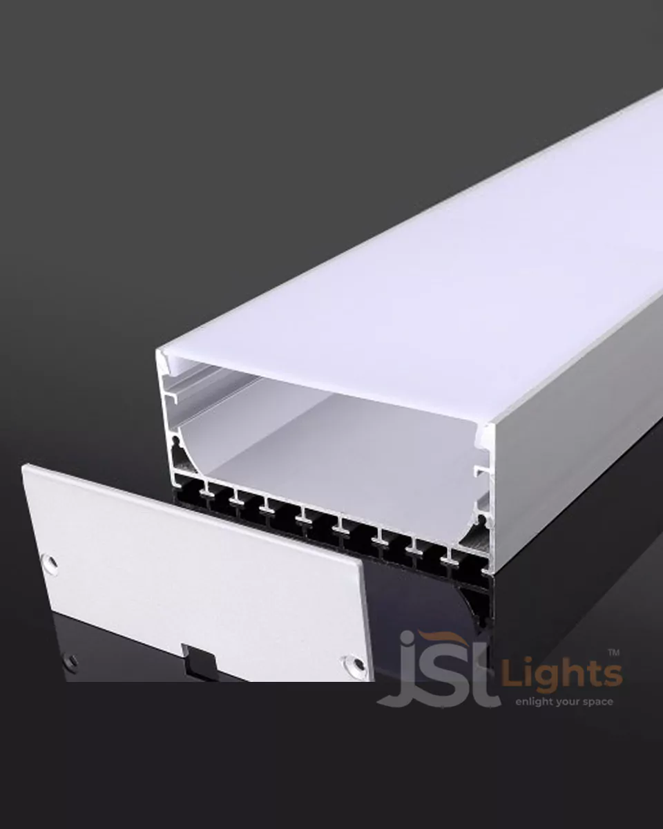 100*35mm Surface Aluminium Profile Light Channel 10035 Surface Profile with White Diffuser for LED Strip Lighting