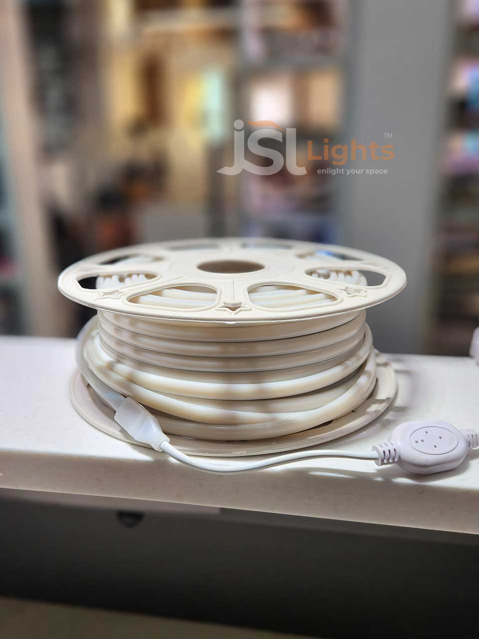 50 Meter Warm White APRA COB Neon Flex Rope Light 288 LED Ceiling Cove Light for Outdoor Waterproof IP65 LED Strip Light OFF