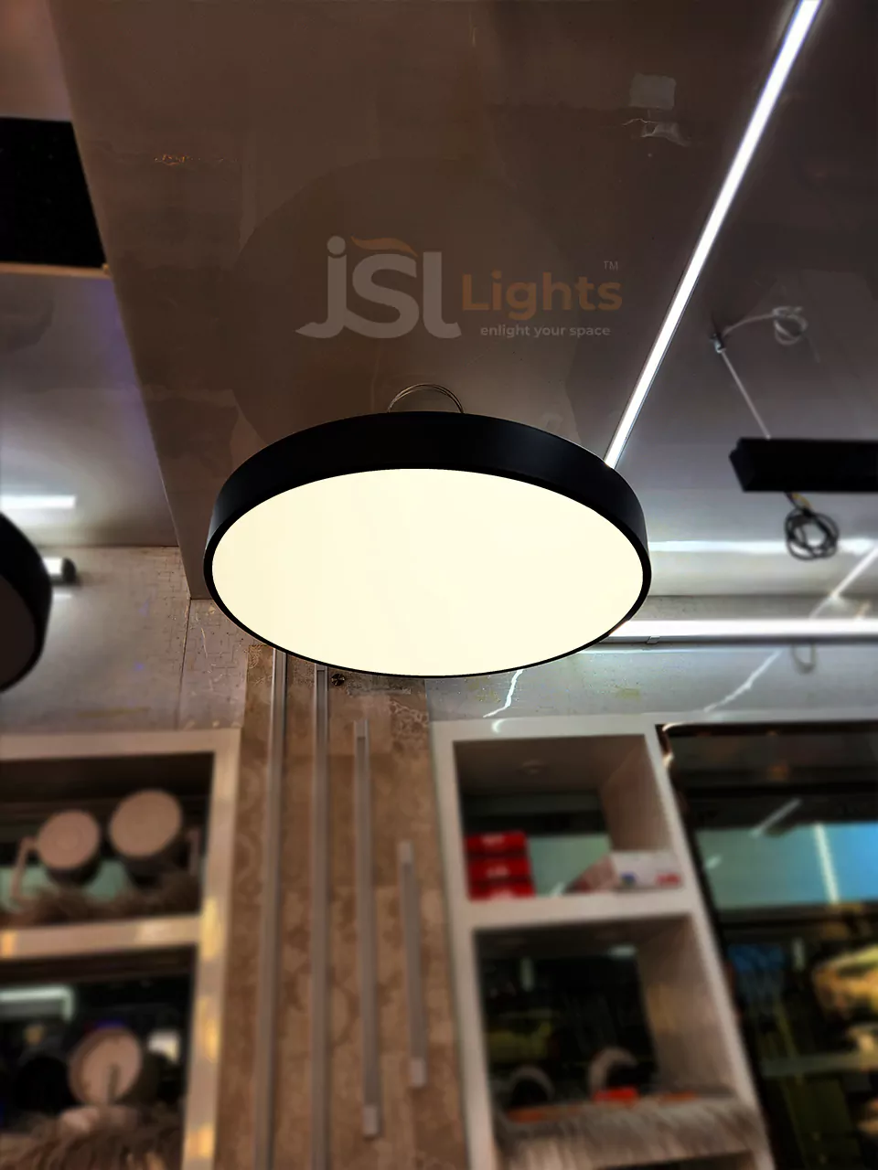600mm Round Moon Office Hanging Aluminium Profile Light 42W Round Hanging Suspended Light with Fulham Driver 4000K