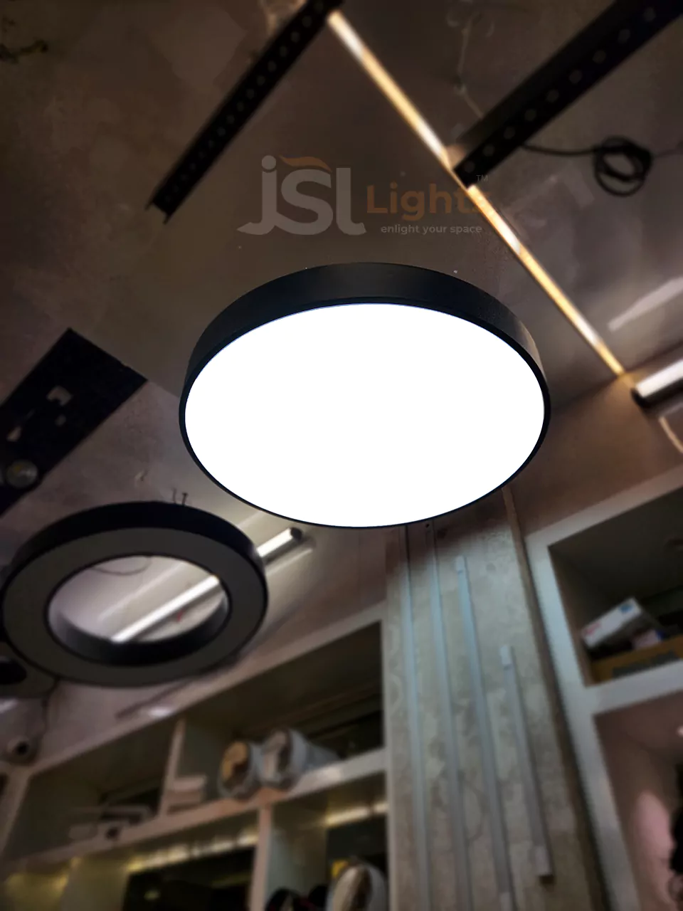 600mm Round Moon Office Hanging Aluminium Profile Light 42W Round Hanging Suspended Light with Fulham Driver