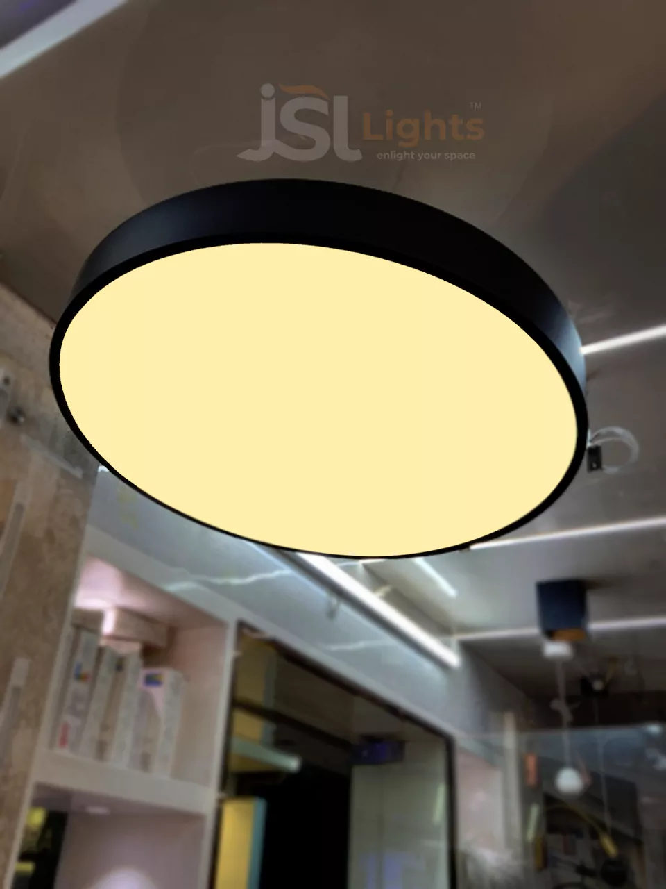 800mm Round Moon Office Hanging Aluminium Profile Light 72W Round Hanging Suspended Light with Fulham Driver 3000K