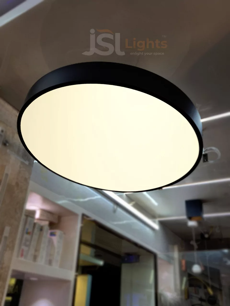 800mm Round Moon Office Hanging Aluminium Profile Light 72W Round Hanging Suspended Light with Fulham Driver 4000K