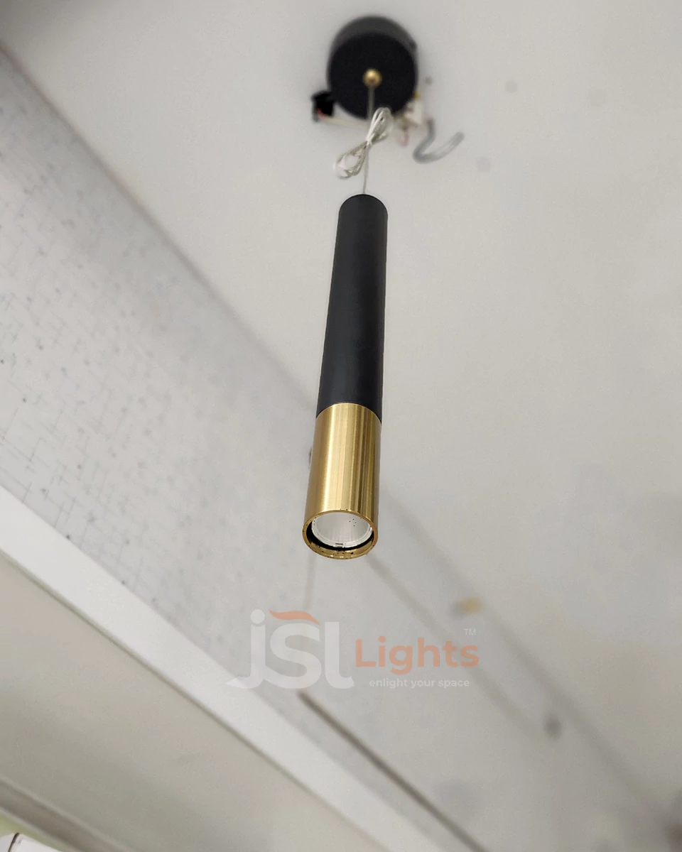 12W LX 382 Black Antique Fancy Hanging Lights for Home Ceiling Pendant Light with 3000K LED Color