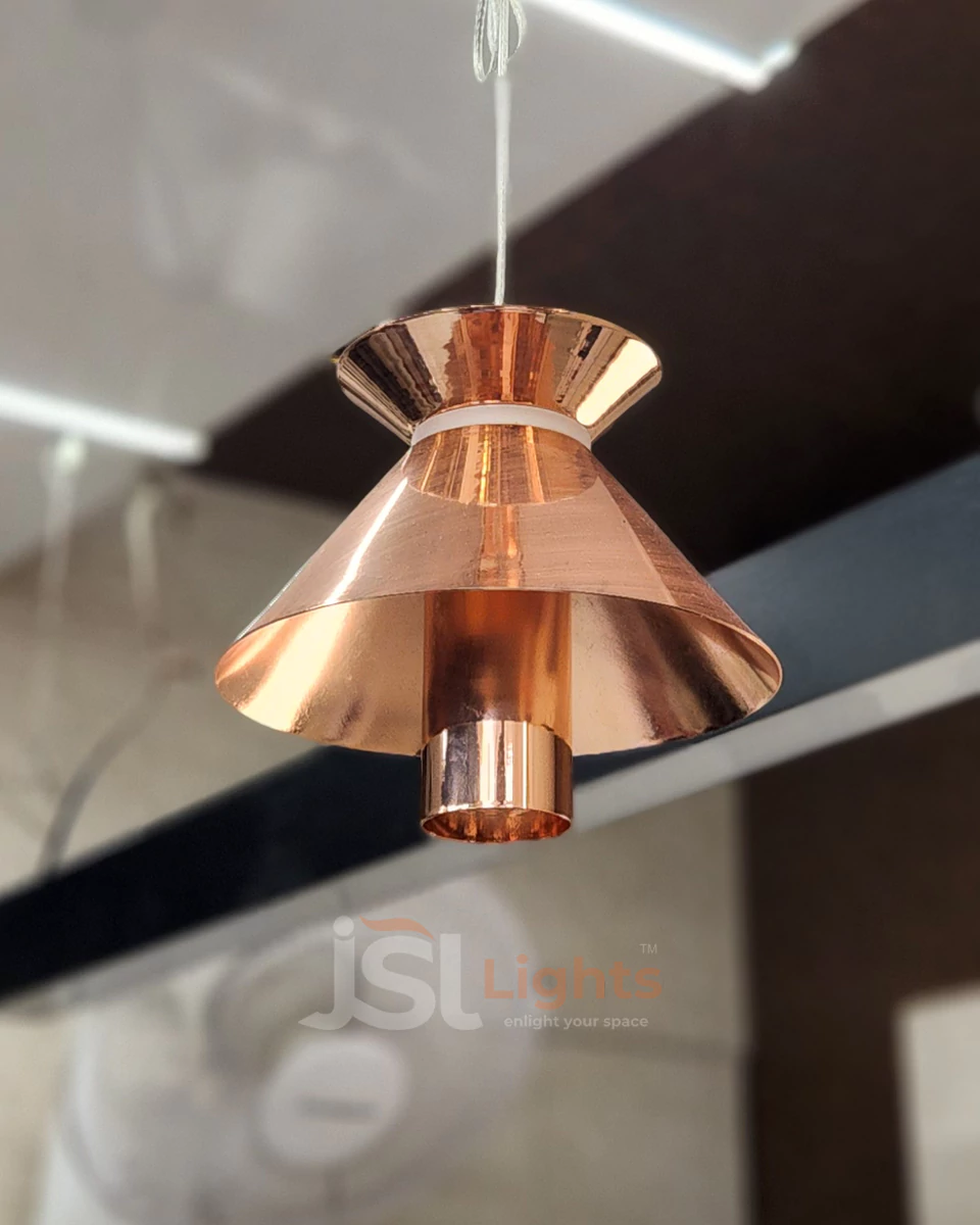8W LX 181 Copper Fancy Hanging Lights for Home Ceiling Pendant Light with 3000K LED Color