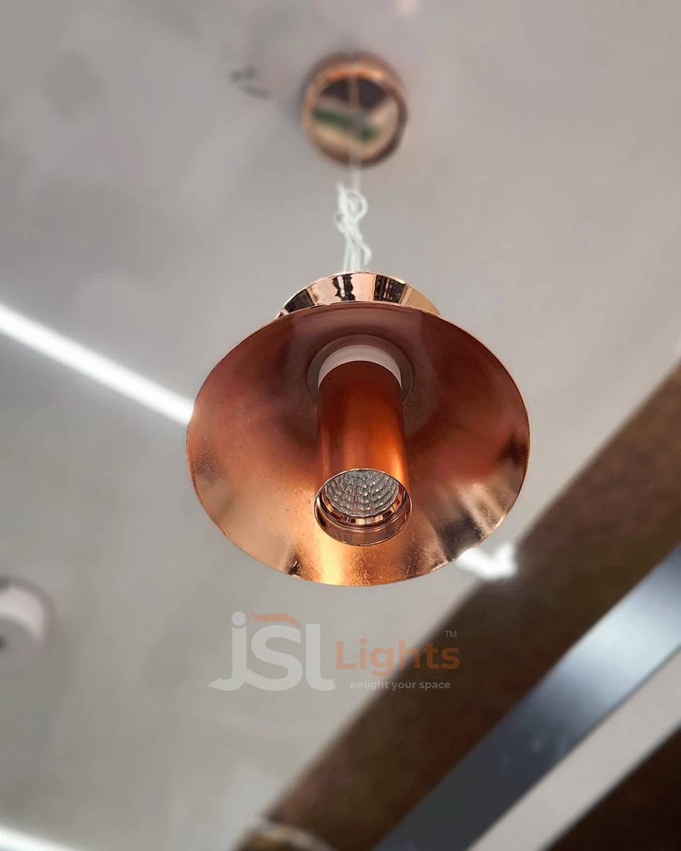 8W LX 181 Copper Fancy Hanging Lights for Home Ceiling Pendant Light with 3000K LED Color