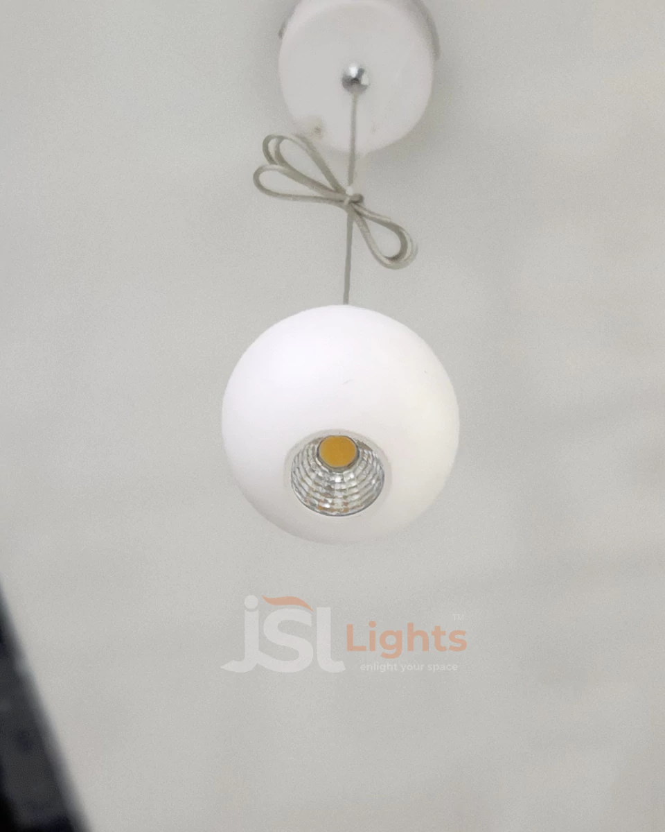 8W LX 381 White Fancy Hanging Lights for Home Ceiling Pendant Light with 3000K LED Color