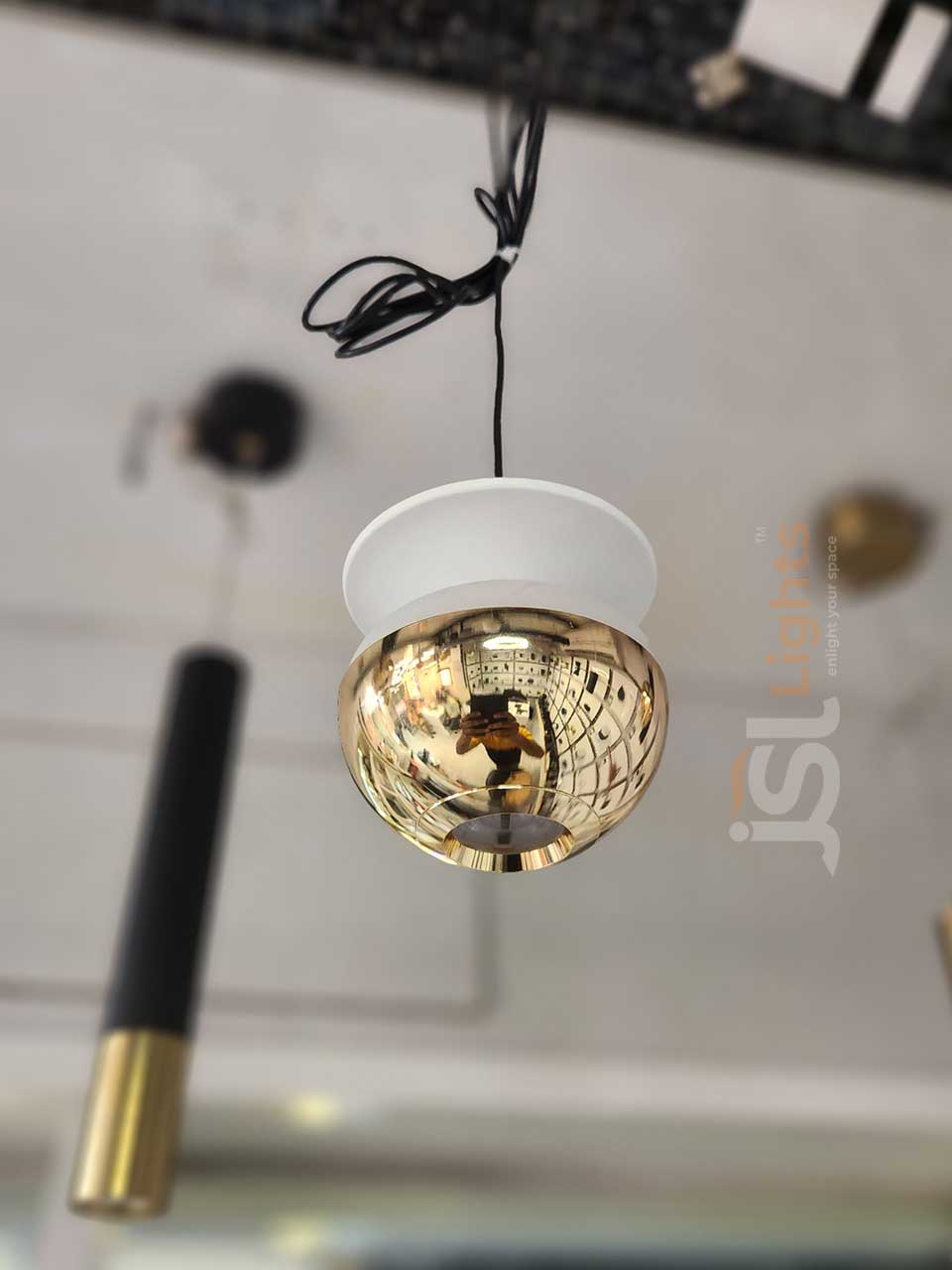 8W LX 5019 French Gold Fancy Hanging Lights for Home Ceiling Pendant Light with 3000K LED Color OFF