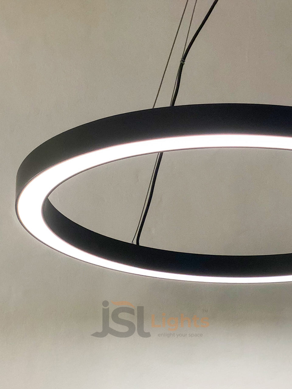 1200mm Round Ring Office Pendant Hanging Aluminium Profile Light 96W Round Hanging Suspended Light with Fulham Driver