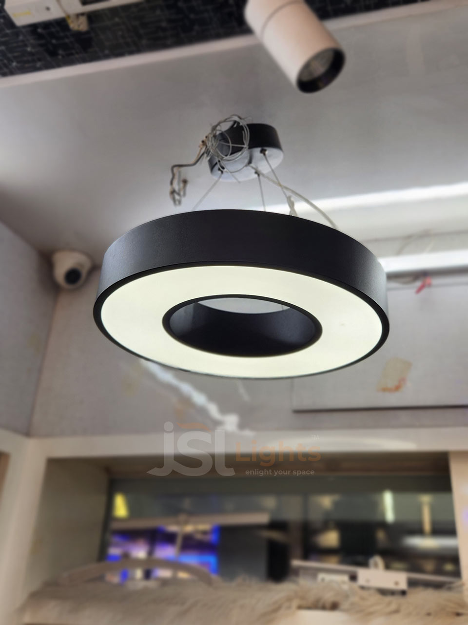 400mm Round Ring Office Hanging Aluminium Profile Light 30W Round Hanging Suspended Light with Fulham Driver 4000K