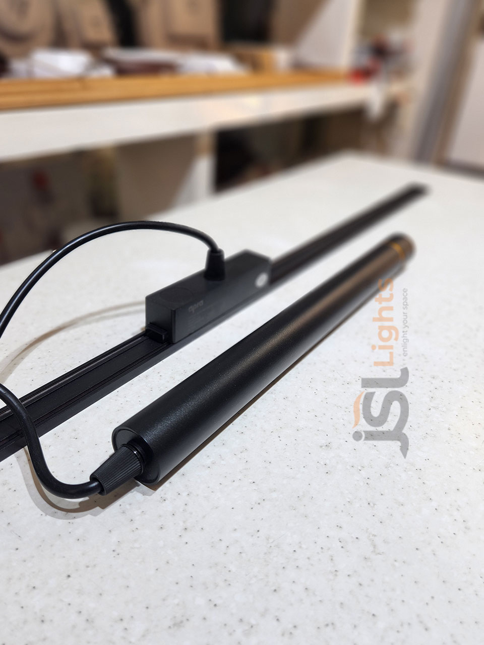 Apra 6W Ultra Thin Magnetic Hanging Spotlight MG16 COB Pendant Light Ultra Slim Magnetic Track Lighting with Black Body