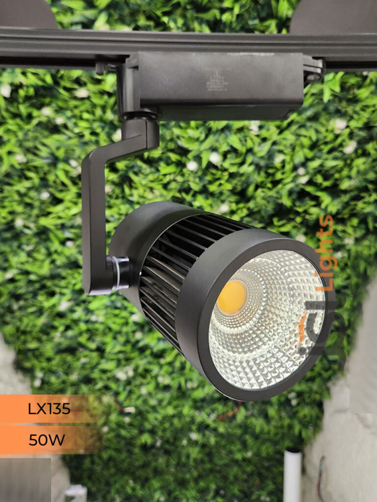 LX 135 50W LED Track Light Spotlight Black Body Track Lighting